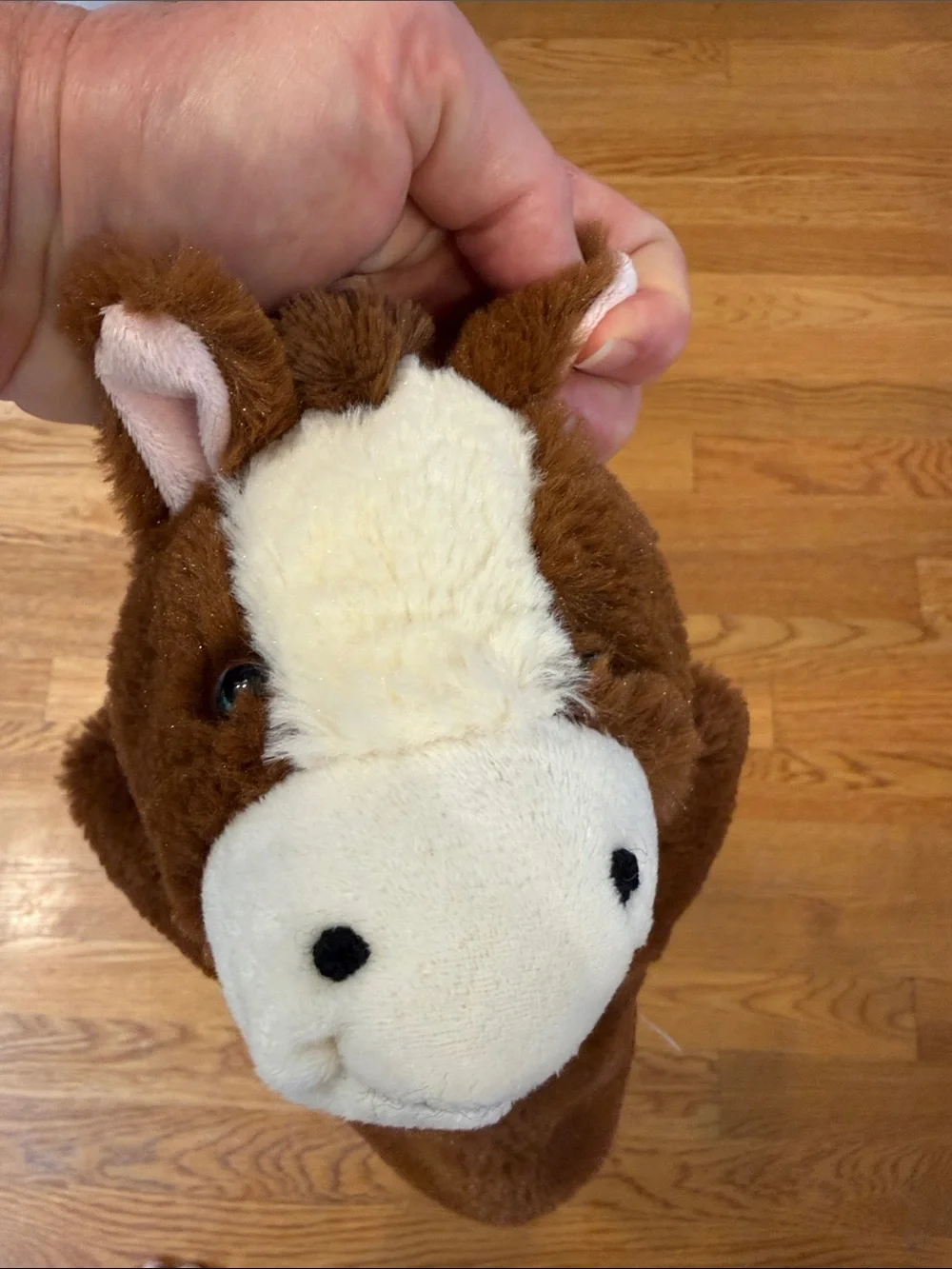 Plush Brown Horse Hand Puppet - Soft Kids Toy